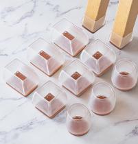 04 Unid Protetor Retang Pezinho Cadeira Mesa Silicon Lavável