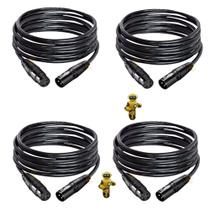 04 X Cabos Balanceado Profissional Montado 5 Mts para Microfone 04 X Cabos Balanceado Profissional Montado 5 Mts para Microfone