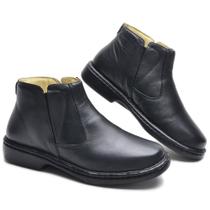 048CLA Botina Masculina de couro forrada com Palmilha GEL preto 048CLA Botina Masculina de couro forrada com Palmilha GEL preto