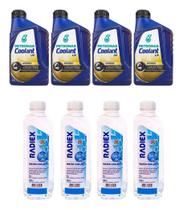 04x Aditivos Radiador Rosa Coolant Up Petronas + 04 Aguas
