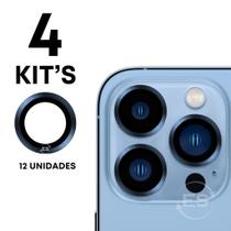 04X Kits Película de Proteção Lente Câmera Para iPhone 15 Pro 15 Pro Max - Beleza, Charme e Proteção
