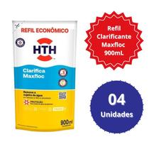 04x Refil Clarificante e Floculante Maxfloc 900 mL Hth