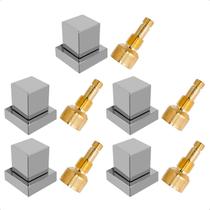 05 Acabamento para Registro 1/2 3/4 e 1 Polegada Cromado Quadrado Padrão Docol