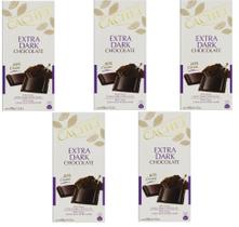 05 Barras Chocolate Belga Cachet Extra Dark 85% Cacau 100G