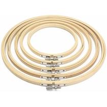 05 Bastidores Bambu Tarraxa Bordado Manual Ponto Russo.