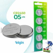05 Bateria Pilha Elgin Cr2450 3v Moeda Botão Litio 1 Cartela 05 Bateria Pilha Elgin Cr2450 3v Moeda Botão Litio 1 Cartela