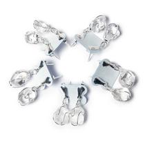 05 Brinco Cesta Amarrada Pedra Quartzo Cristal Prateado 05 Brinco Cesta Amarrada Pedra Quartzo Cristal Prateado