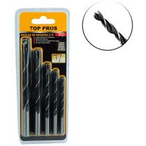 05 Brocas Madeira Mdf Furadeira 4mm 5mm 6mm 8mm 10mm