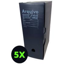 05 Caixa Arquivo Morto Plástico Polionda Escritório Ofício