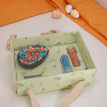 05 Caixas kit confeiteiro com alça para 1 ovo de 100/150g Linha Mimo tampa 7 cm