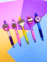 05 Canetas Doces confeitaria doceria doce esferografica papelaria volta as aulas presente lembrancinha