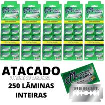 05 Cartelas Lâminas Inteiras Próprio P/ Barbeiro 50 Unidades