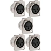 05 Conectores XLR Fêmea Canon Para Medusas Mesas De Som 05 Conectores XLR Fêmea Canon Para Medusas Mesas De Som
