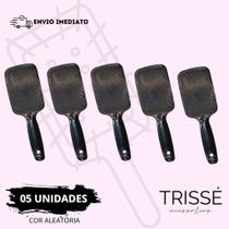 05 Escova Raquete Flex Curva Para Desembaraçar Cabelo Finalização Mágica Kit Trissé Acessórios 05 Escova Raquete Flex Curva Para Desembaraçar Cabelo Finalização Mágica Kit Trissé Acessórios