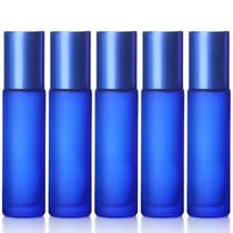 05 Frascos 10 Ml Roll-On Fosco Cor Azul Escuro