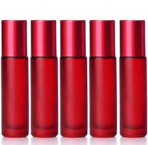 05 Frascos Rollon 10 Ml Cor Vermelho Fosco