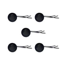 05 Interruptor Para Moveis Botão 22mm Com Cabo 2a Preto