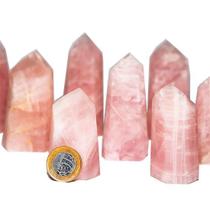 05 kg de Pontas de Quartzo Rosa Gerador Lapidado - Pedras de Garimpo