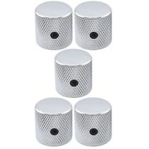 05 Knobs De Metal Flat Top Cromado Para Telecaster Precision