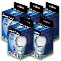 05 Lampadas LED 4,9W Luz Branca 6500K Rayovac 5 caixas Bulbo Soquete E27 Luz Fria