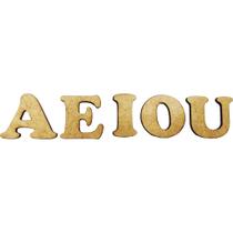 05 Letras Vogal 25cm Mdf Cru Artesanatos Decoracao Festa