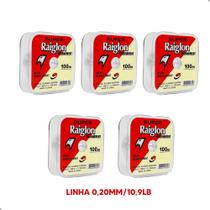 05 Linha Monofilamento Bca Super Raiglon 0,20mm 10.9lb 100m