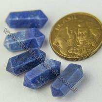 05 Micro Pontinha Bi Ponta Quartzo Azul 15mm para Montar Joias 05 Micro Pontinha Bi Ponta Quartzo Azul 15mm para Montar Joias