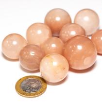 05 Mini Bola de Quartzo Goiaba Esfera Natural 30 a 40mm - Atacado