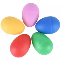 05 Ovinho Shaker Ganza Chocalho Cores Variadas Musicalização