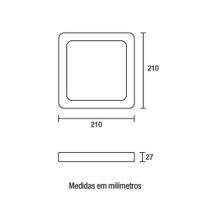 05 Painel Led Play Sobrepor Quadrado 18w Bivolt 6.500k - Branco 05 Painel Led Play Sobrepor Quadrado 18w Bivolt 6.500k - Branco