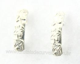 05 Pares de Base Brinco 14 x 4mm em Prata 950 Sem Tarraxa para Montagem