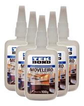 05 Pc Cola Adesivo Instantânea Tekbond Moveleira 793 100Gr 05 Pc Cola Adesivo Instantânea Tekbond Moveleira 793 100Gr