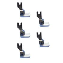 05 Pé Calcador de Teflon Pesponto Compensado Para Maquina Reta Industrial Lado Esquerdo 3mm TCL-1/8E