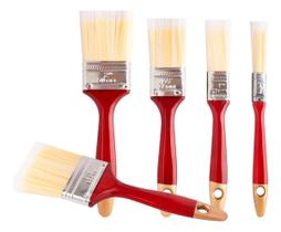 05 Pincéis Pintar Pincel Pintor Pintura Cabo Plástico 05 Pincéis Pintar Pincel Pintor Pintura Cabo Plástico