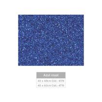 05 placas eva glitter brilho 40cmx48cm azul royal - leoarte