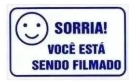 05 Placas Sorria Você Está Sendo Filmado 18x11