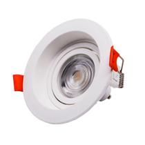 05 Spot Dicroica Direcional Led 7w Redondo Branco 3 Cores de Luz 110v