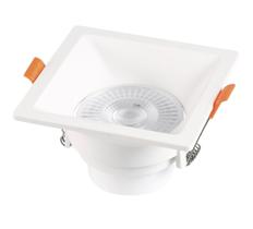 05 spot led recuado embutir quadrado 3w 6500k bivolt branco