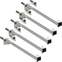 05 SUPORTES REFLETOR BASE RETA BRAÇO 20 cm 5 Cjts