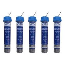 05 Tubo Solda Arame Estanho Fio 1mm 22g Eletronica C/ Fluxo