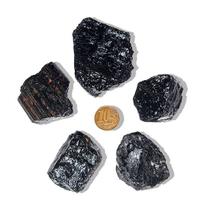 05 Turmalina Preta Pedra Natural 60 a 70g Média 5cm Tipo B