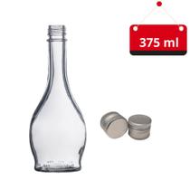 05 Un. Garrafa de vidro Florença 375 ml com tampa e lacre