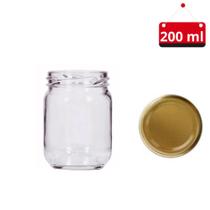05 Un. Pote de vidro de 200 ml com tampa e lacre