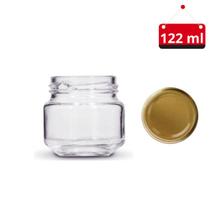 05 Un. Pote de vidro patê 122 ml com tampa e lacre