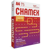05 unidades papel a4 chamex 210 x 297 mm com 500 folhas
