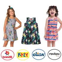 05 Vestidos de Marca Infantil e Juvenil Kyly/Brandili/Rovitex/Elian - Vestidos Verão