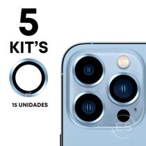 05X Kits Película de Proteção Lente Câmera Para iPhone 13 Pro 13 Pro Max - Beleza, Charme e Proteção - Premium