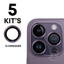 05X Kits Película de Proteção Lente Câmera Para iPhone 15 Pro 15 Pro Max - Beleza, Charme e Proteção