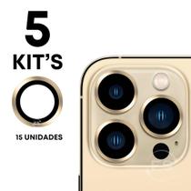 05X Kits Película de Proteção Lente Câmera Para iPhone 15 Pro 15 Pro Max - Beleza, Charme e Proteção