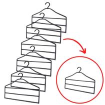 06 Cabides Triplo Para Calça Jeans Calceiro Reforçado